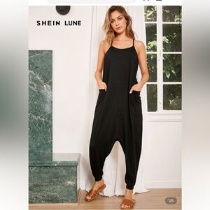 SHEIN Black Casual Jumpsuit